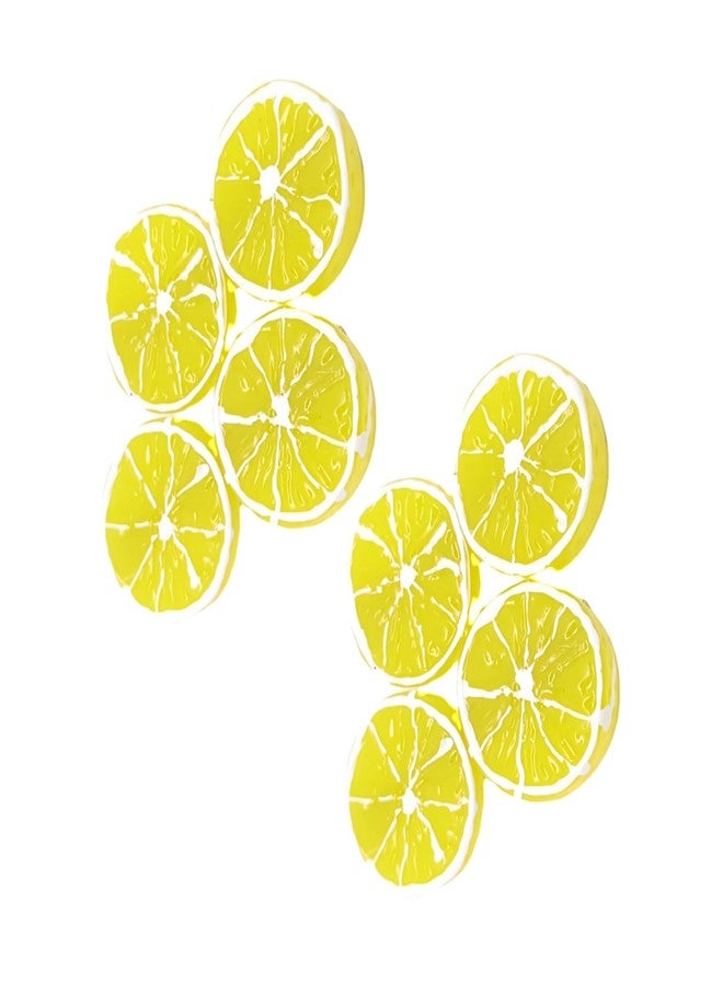 GOUDOGEDC 4Pcs Double Lemon Slices Hair Clips Lemon Hair Clip,Fruit Hair Clip for Women Girls Bangs Side Hairpins Creative Barrettes Duckbill Hair Accessories Clips and Barrettes Decoration - Image 1